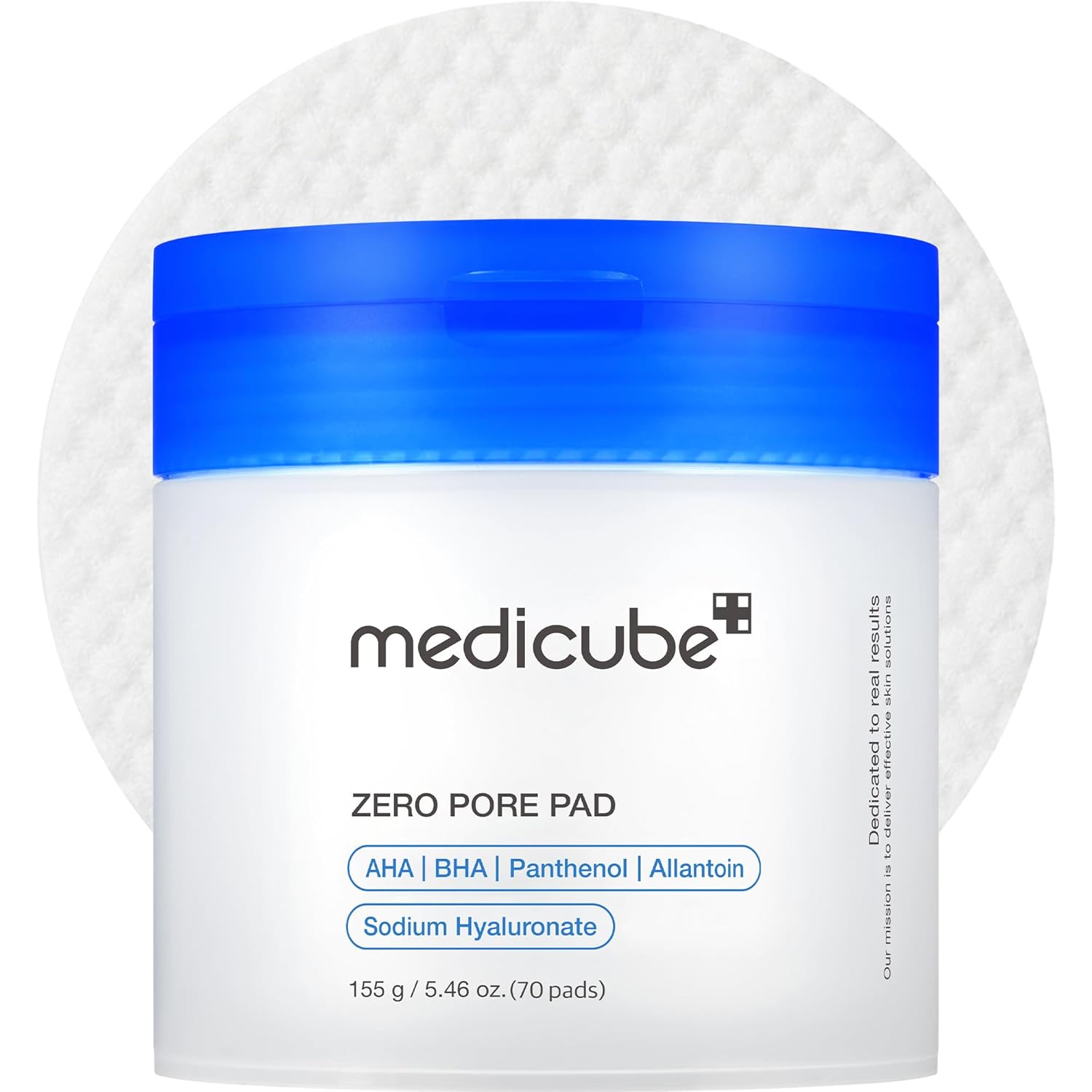 medicube Toner Pads Zero Pore Pad 2.0 | Dual-Textured Facial Pad for Exfoliation and Pore Care with 4.5% AHA Lactic Acid, 0.45% BHA Salicylic Acid