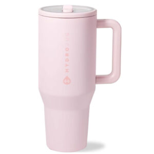 HydroJug Traveler & 32 oz Water Bottle with Handle & Flip Straw & Fits in Cup Holder