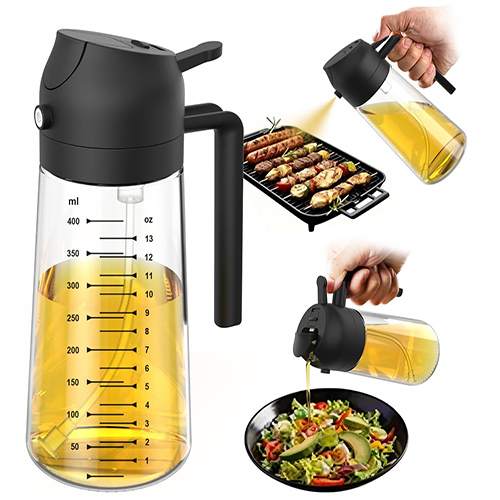 TrendPlain 16oz/470ml Glass Olive Oil Sprayer for Cooking